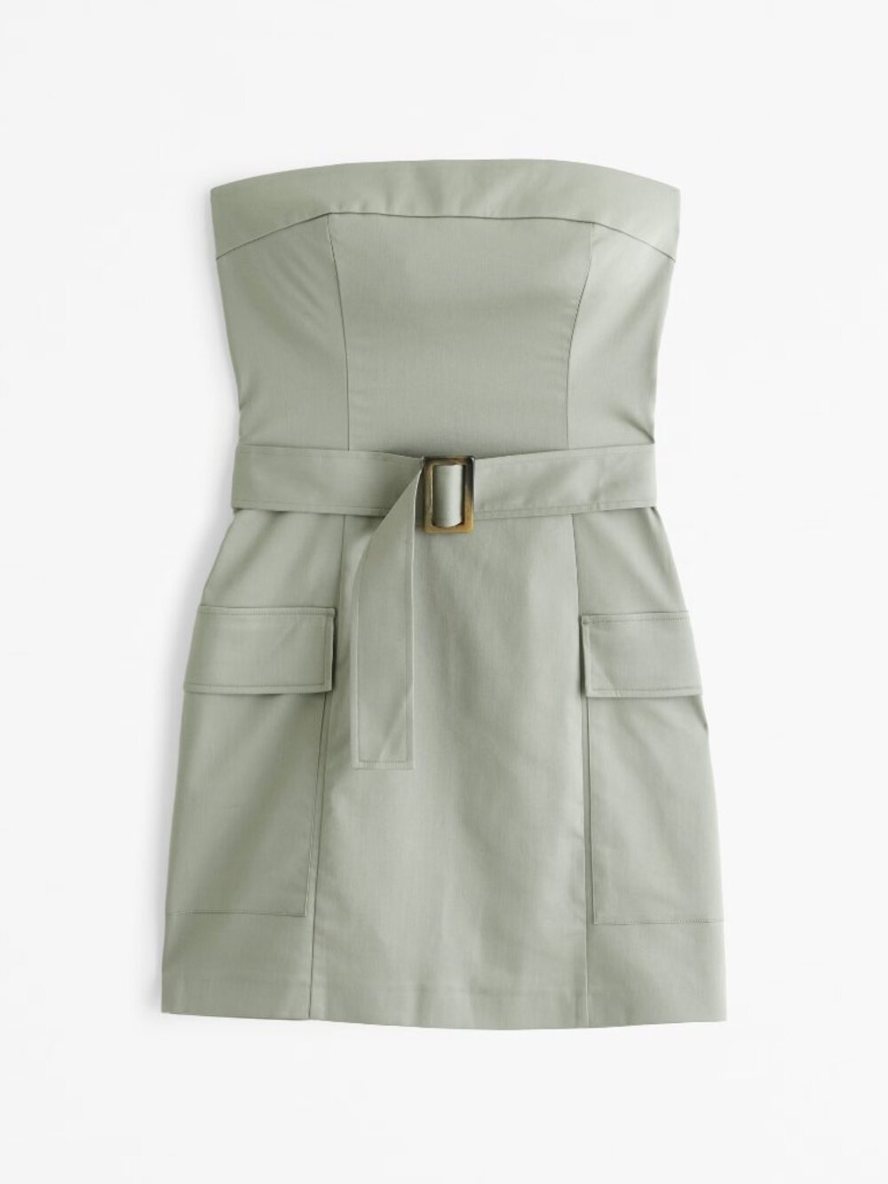 Abercrombie & Fitch Strapless Utility Mini Dress - Green